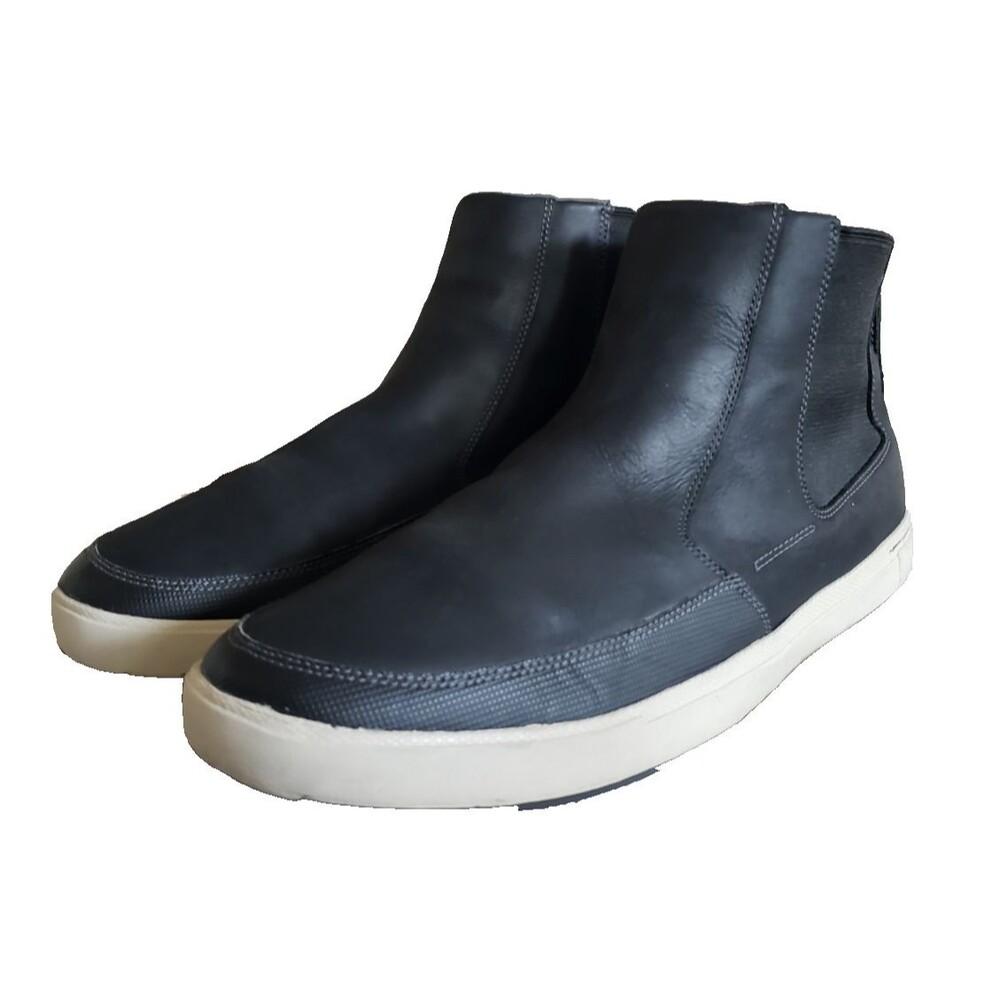 Ahnu Kezar Hiker‎ Inspired Chelsea Boots Black Synthetic Leather Men's Size 12